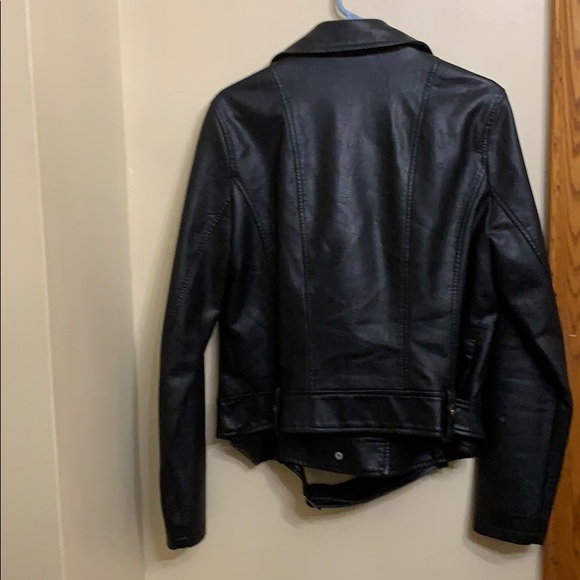 Mossimo Supply Co. Black Leather Jacket - Picture 3 of 3